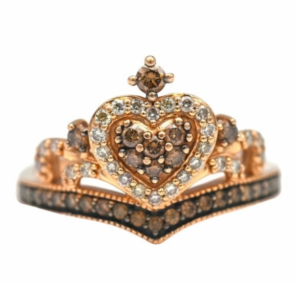 Le Vian Chocolate Diamond Royalty Tiara Ring 1/2 ct tw 14K gold - Picture 8 of 8
